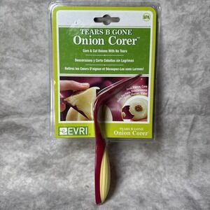 Onion Corer Core & Cut Onions w/‎ No Tears Evri Tears B Gone NO MORE CRYING! NIP